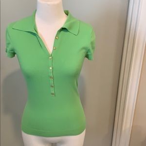 Express women’s green polo sweater